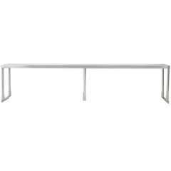 12″W x 84″D x 19″H Stainless Steel Single Deck Overshelf For Work Prep Tables