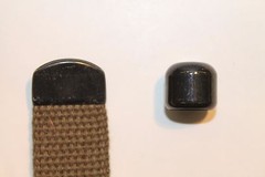 Military Web Strap End Tip, 1″ Mil-Spec Webbing Ball Tip, Black. Lot of 10