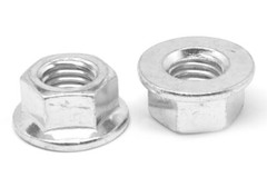 M12 x 1.75 Coarse DIN 6923 / ISO 4161 Class 8 Hex Flange Nut Zinc Plated