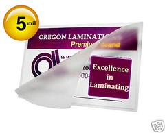 [500] 5 Mil Hot Laminating Pouches for 15-Up Cards 2-3/8 X 3-1/4 Clear