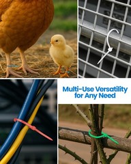 NOKOGMT 480 Pack Small Zip Ties Small, Green, Yellow, Red, Black, White, Blue