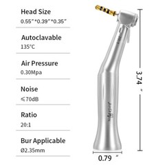 Dental Implant Handpiece 20:1 Reduction Contra Angle Push Button Surgical Motor