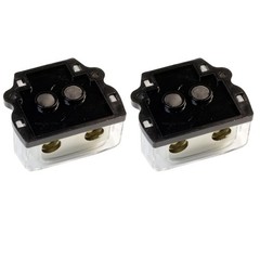 2 Way 0/2/4 Gauge In 4/8/10 Gauge Out Amp Power Distribution Fuse Block For Car