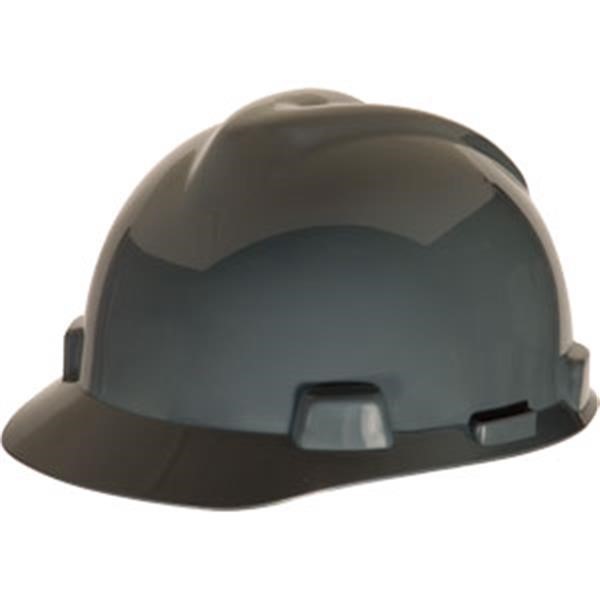 MSA V-Gard Standard Slotted Cap w/ Fas-Trac Suspension, Gray MSA 475364