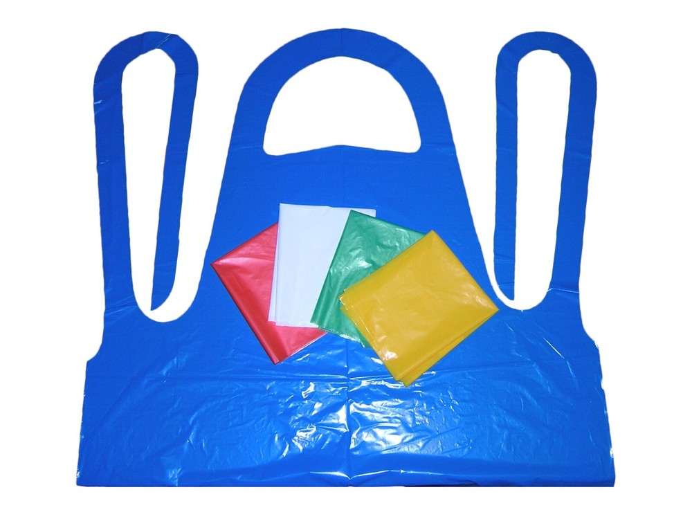 Case of 1000 Disposable Polyethylene Aprons 7 Colors .02 MM Free Shipping