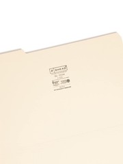 Smead File Folder, Reinforced 1/3-Cut Tab, 1/3 Cut, Assorted Position, Beige