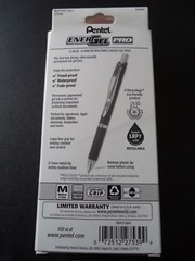 12 PENTEL EnerGel PRO BLUE FRAUD & WATER PROOF INK Gel Pens 0.7 mm BLACK barrel