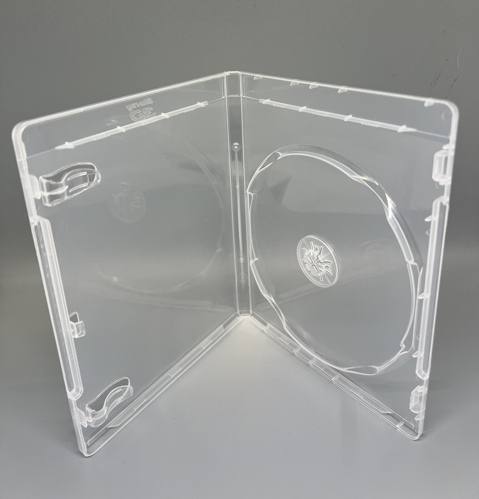 50 PCS 12MM BLU-RAY SINGLE DVD CASE W/BLU-RAY & 3D LOGO, SUPER CLEAR, PS1201-3D