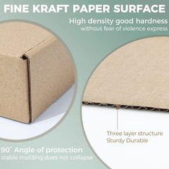 Golden State Art 6x4x2 inches Shipping Boxes Pack of 26 Brown Corrugated Card…