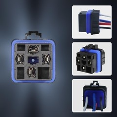 2PCS 4-PIN 40/30 AMP 12 V DC Waterproof Relay Kit Harness Socket – Heavy Duty 12