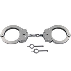 Peerless Model 700C Chain Handcuffs & Keys 700N Cuffs Nickel Lifetime Warranty