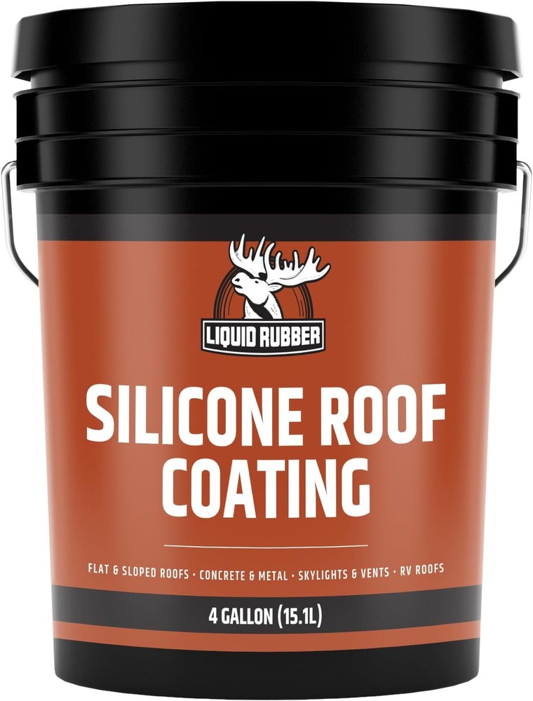 Liquid Rubber Silicone Roof Coating – UV-Reflective, No Primer Needed, One-Co…