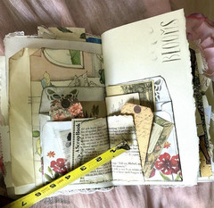 Handmade Shabby Chic Layered Junk Journal – Romantic Floral Scrapbook Diary Book