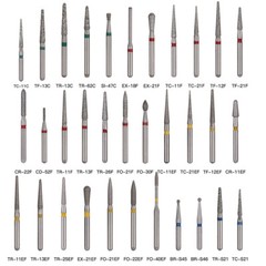 0.99 5Pcs Diamond Burs for High Speed Handpiece FG1.60mm Polishing Burs