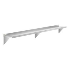 12″W x 108″L Stainless Steel Heavy Duty Kitchen Overshelf Solid Wall Mount Shelf