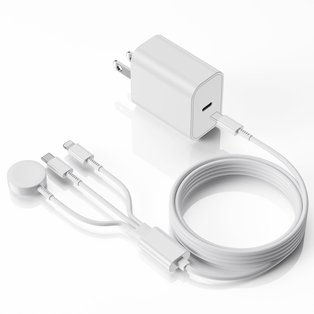 Upgraded Apple Watch Charger, 3 in 1 Multi Charging Cable 6FT, Magnetic Fast …