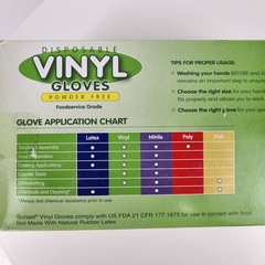 Sunset Vinyl Gloves Large Powder-Free Foodservice Disposable (100-Count Box)