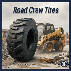 12-16.5, 12×16.5 ROAD CREW NHS TW171, 14 PLY SKID STEER TIRES FOR BOBCAT