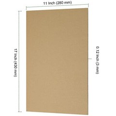 50 Pack 11 x 17 Inches Corrugated Cardboard Sheets 1/8″ Thick Brown Chipboard…