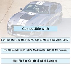 Front Bumper Lip with Corner Winglet Spliters for Ford Mustang 2015-2022