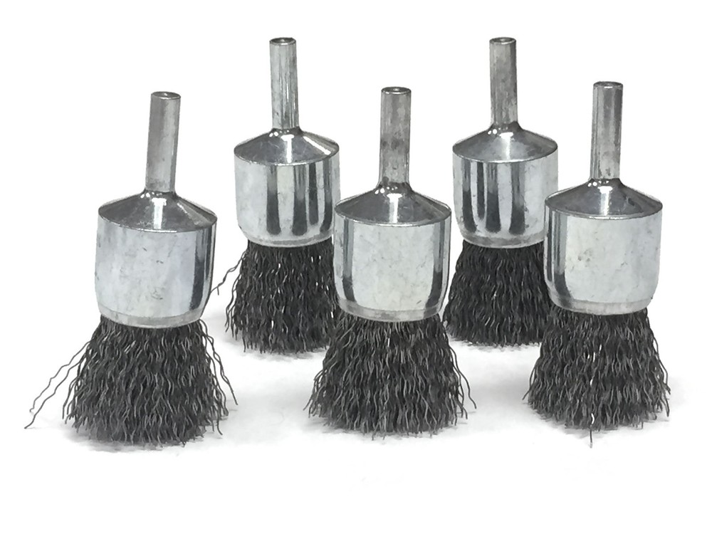 1″ Crimped Wire End Brush – Carbon Steel Wire – 5 Pack