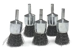 1″ Crimped Wire End Brush – Carbon Steel Wire – 5 Pack