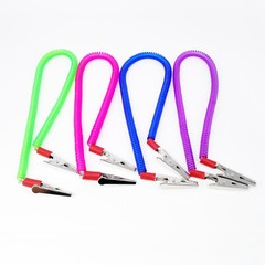 Dental Patient Bib Clips Chains Napkin Holder Flexible Coil Plastic Chain