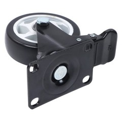 4 Pcs 2200Lbs With Brake And White Hubs 4 In Swivel Caster Wheels Heavy Duty