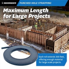 Sandbaggy Punched Hole Strapping – Heavy-Duty Perforated Metal Strap (300 ft)