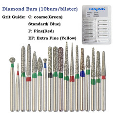 Dental Surgical Bur Diamond Bur Carbide High Speed FG Flame Ball Round Drill