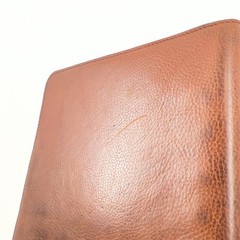 Franklin Covey Full Grain Italian Leather 7 Ring Binder Chestnut Brown Vintage
