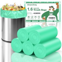 1.6 Gallon Mini Trash-Bags For Bathroom Compostable – Green Small Garbage Bag…