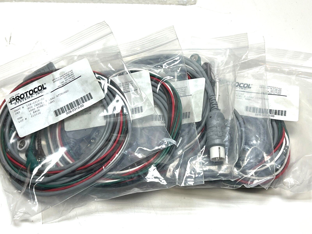 Lot of 5x Welch Allyn Compatible Direct-Connect ECG Cable 5 Lead – 008-0313-00