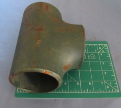 Weldbend 3″ Carbon Steel Tee Straight Fitting Butt Weld Sch40 Green USA J7L9688