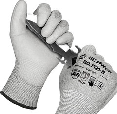 12 Pairs A6/A7 (Send Randomly) Cut Resistant Work Gloves, CR7120, L | PU Coated,