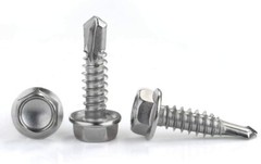 Hex Washer Head #8 x 1/2 – 2″ Indented Unsloted Self Drilling screws zinc