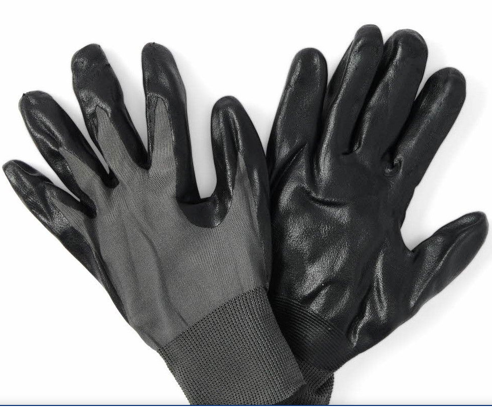 12 Pairs! Superior Dexterity Black Foam Nitrile Palm Coated Nylon Glove Size: 9