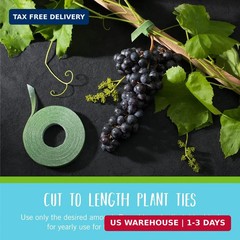 VELCRO Brand Adjustable Plant Ties | 75 ft x 1/2 in Green Garden Tape | Reusable