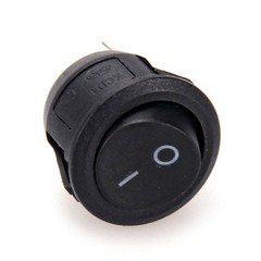 5x Small Round Rocker Switch Locking ON/OFF DC 5A/12V SPST Circle AC 6A/250V/125