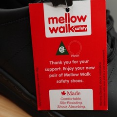 Mellow Walk Shoes Men 9.5 4E Black Jack 4 500089 Leather Steel Toe Safety NWT