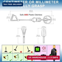 Metal Detector for Kids, Lightweight & Waterproof with 7.5 Inch Search Coil, Int