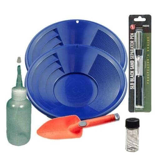 Sluice Monkey 12″ Blue Gold Pan Panning Kit