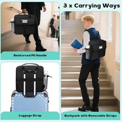 3″ D-Ring Zipper Binder Backpack 700 Sheets Capacity 13″ Laptop Compartment Bag