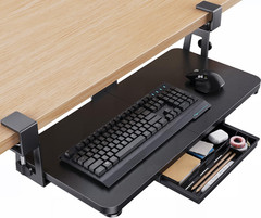 Large under Desk Keyboard Tray with Sturdy C-Clamp Mount, 26 (30.16″ Including C