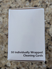 Slean Swipe Cleaning Card 50 Individually Wrapped Cleaning Cards ALCOHOL FREE
