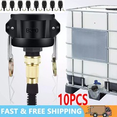 10PC 275 330 Gallon IBC Tote Water Tank Drain Adapter 2″Cam Lock for Garden Hose