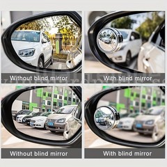 2X Car Sticker Small Round Mirror 360 Degree Blind Spot Reversing Assistance Car