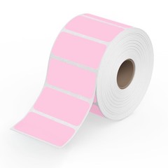 Rollo Direct Thermal 2×1 Sticker Labels – Roll of 1,000 Pink Inches,