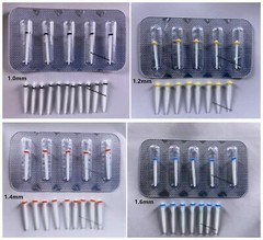 Dental Fiber Post Quartz Glass Screw Thread Straight 1.0mm-1.8mm 65% Fiber Oral