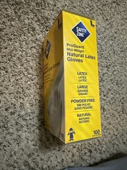Latex Gloves Size Large Natural Powder Free Pack of 100 The Safety Zone